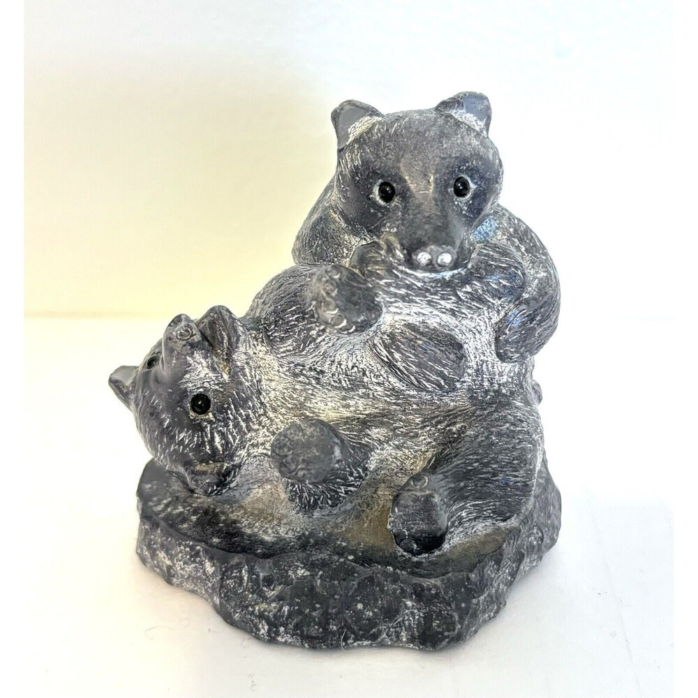 Bears Playing By Wolf Sculptures Canada Original Resin Casted Bears